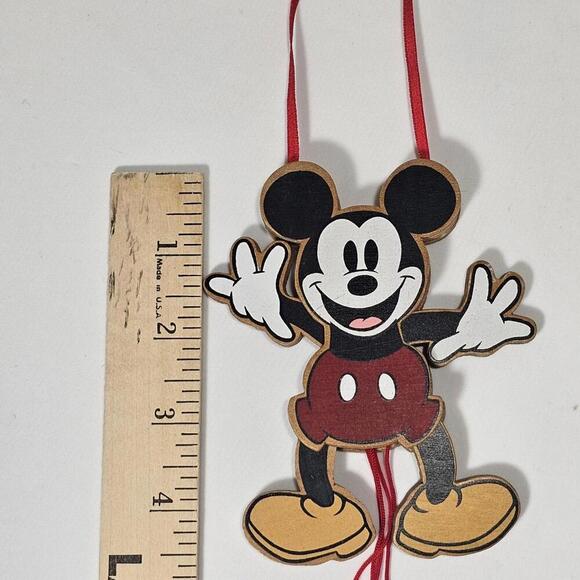 1990 DISNEY MICKEY MOUSE MARIONETTE PULL STRING ORNAMENT WOOD VINTAGE - Picture 11 of 11